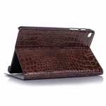 For Samsung Galaxy Tab A 8.0 2019 SM-P200/P205 Luxury Crocodile Skin Pattern Leather Case - Brown