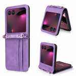 For Motorola Razr+ Plus 2024 Case With Strap Card Slot Wallet