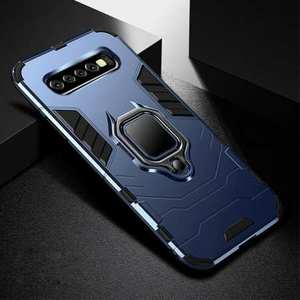 For Samsung Galaxy S10 Plus Hybrid Magnetic Ring Holder Hard Case Cover - Navy