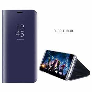 For Samsung Galaxy S10 Plus Smart Clear Mirror Leather Stand Case Cover - Purple&Blue