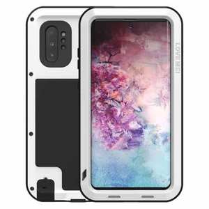 For Samsung Galaxy Note 10+ Plus LOVE MEI Powerful Aluminum Shockproof Armor Case - White