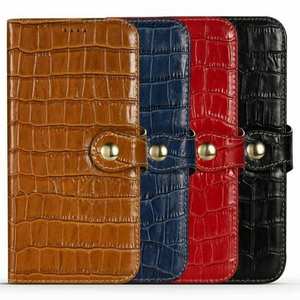 For iPhone 12 Pro Max Mini Genuine Leather Wallet Flip Case Crocodile