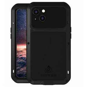 For iPhone 15 14 13 Pro Max Aluminum Shockproof Waterproof Gorilla Case Cover - Black