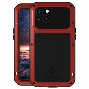 For iPhone 16 15 14 Pro Max Aluminum Shockproof Waterproof Gorilla Case Cover - Red