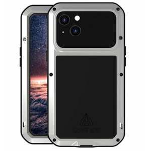 For iPhone 16 15 14 Pro Max Aluminum Shockproof Waterproof Gorilla Case Cover - Silver