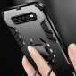 For Samsung Galaxy S10 Plus Hybrid Magnetic Ring Holder Hard Case Cover - Black