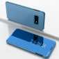 For Samsung Galaxy S10 Plus Smart Clear Mirror Leather Stand Case Cover - Sky Blue