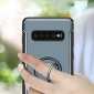 Magnetic Car Holder Ring Stand Soft TPU Case Cover for Samsung Galaxy S10 Plus - Gold