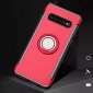 Magnetic Car Holder Ring Stand Soft TPU Case Cover for Samsung Galaxy S10 Plus - Red