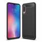 For Samsung Galaxy A50 Shockproof Carbon Fiber Soft Matte Back Case Cover Black