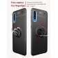 For Samsung Galaxy A50 Shockproof Armor Magnet Ring Holder Stand Case Cover - Black