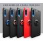 For Samsung Galaxy A50 Shockproof Armor Magnet Ring Holder Stand Case Cover - Black