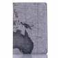 Best Case For Samsung A7 10.4 T500 Tablet World Map Flip Leather Cover Grey