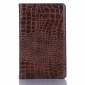 For Samsung Galaxy Tab A 8.0 2019 SM-P200/P205 Luxury Crocodile Skin Pattern Leather Case - Brown