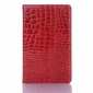 For Samsung Galaxy Tab A 8.0 2019 SM-P200/P205 Luxury Crocodile Skin Pattern Leather Case - Red