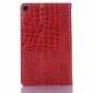 For Samsung Galaxy Tab A 8.0 2019 SM-P200/P205 Luxury Crocodile Skin Pattern Leather Case - Red