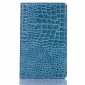 For Samsung Galaxy Tab A 8.0 2019 SM-P200/P205 Luxury Crocodile Skin Pattern Leather Case - Blue