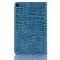 For Samsung Galaxy Tab A 8.0 2019 SM-P200/P205 Luxury Crocodile Skin Pattern Leather Case - Blue