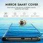 For Samsung Galaxy A20E Case Clear View Mirror Leather Flip Stand Phone Cover