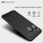 For Samsung Galaxy A20e Slim Shockproof Carbon Fiber Soft TPU Cover Case - Black