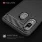 For Samsung Galaxy A20e Slim Shockproof Carbon Fiber Soft TPU Cover Case - Black