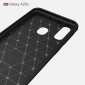 For Samsung Galaxy A20e Slim Shockproof Carbon Fiber Soft TPU Cover Case - Black