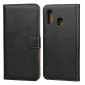 For Samsung Galaxy A30 - Genuine Leather Card Slots Wallet Case Cover Black