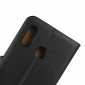 For Samsung Galaxy A30 - Genuine Leather Card Slots Wallet Case Cover Black