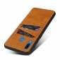 For Samsung Galaxy A30 Shockproof Wallet Card Holder Case Cover - Brown