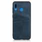 For Samsung Galaxy A30 Shockproof Wallet Card Holder Case Cover - Navy Blue