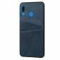 For Samsung Galaxy A30 Shockproof Wallet Card Holder Case Cover - Navy Blue