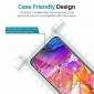 For Samsung Galaxy A70 Case Carbon Fibre Cover + Glass Screen Protector