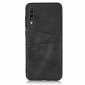 For Samsung Galaxy A70 Leather Wallet Card Holder Case Cover+Screen Protector - Black