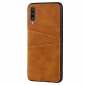 For Samsung Galaxy A70 Leather Wallet Card Holder Case Cover+Screen Protector - Brown