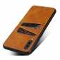 For Samsung Galaxy A70 Leather Wallet Card Holder Case Cover+Screen Protector - Brown