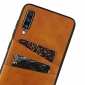 For Samsung Galaxy A70 Leather Wallet Card Holder Case Cover+Screen Protector - Brown