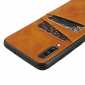 For Samsung Galaxy A70 Leather Wallet Card Holder Case Cover+Screen Protector - Brown