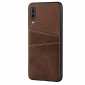 For Samsung Galaxy A70 Leather Wallet Card Holder Case Cover+Screen Protector - Dark Brown