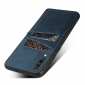 For Samsung Galaxy A70 Leather Wallet Card Holder Case Cover+Screen Protector - Navy Blue