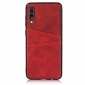 For Samsung Galaxy A70 Leather Wallet Card Holder Case Cover+Screen Protector - Red