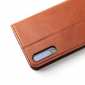 For Samsung Galaxy A70 Stand Flip Leather Case - Brown