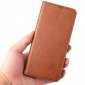 For Samsung Galaxy A70 Stand Flip Leather Case - Brown