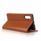 For Samsung Galaxy Note 10 Crazy Horse Genuine Leather Case - Brown