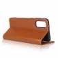 For Samsung Galaxy S20 - Genuine Leather Case Wallet Stand Flip Cover - Brown