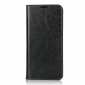 For Samsung Galaxy A70S - Genuine Leather Case Wallet Stand Flip Cover - Black