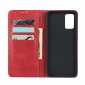 For Samsung Galaxy S20 Plus Magnetic Leather Wallet Flip Case Card Slot - Wine Red