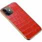 For iPhone 12 Pro Max Crocodile Genuine Leather Case Cover