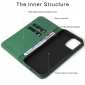 100% Real Genuine Leather Wallet Flip Card Case For iPhone 12 13 Pro Max Mini