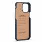 Crocodile Leather Case for iPhone 14 13 Pro Max Alligator Skin Cover - Navy Blue