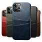 For iPhone 14 13 12 Mini Pro Max Back Case Card Holder Leather Wallet Cover